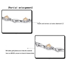 Brățară Din Titan Placată Cu Platină, Model Feminin, Cu Specificații Complete Și Diamant