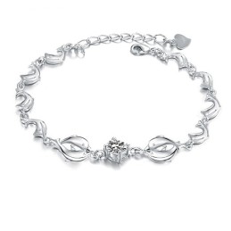 Brățară Din Titan Placată Cu Platină, În Formă De Delfin Feminin, De Calitate Fiabilă, Cu Diamant