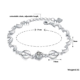 Brățară Din Titan Placată Cu , În Formă De Delfin Feminin, De Calitate Fiabilă, Cu Diamant