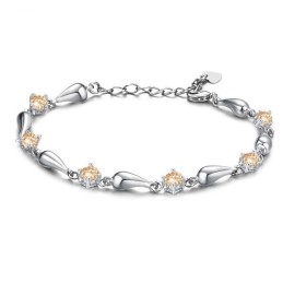 Brățară Din Titan Placată Cu Platină, De Calitate Excelentă, Cu Picătură De Apă Și Diamant, Pentru Femei