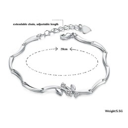 Brățară Din Titan Placată Cu Platină, Calitate Și Cantitate Garantate, Pentru Femei, Cu Diamant