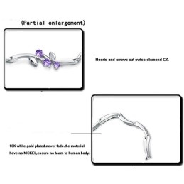 Brățară Din Titan Placată Cu Platină, Calitate Și Cantitate Garantate, Pentru Femei, Cu Diamant