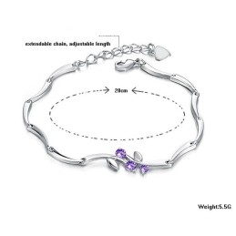 Brățară Din Titan Placată Cu Platină, Calitate Și Cantitate Garantate, Pentru Femei, Cu Diamant