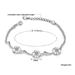 Brățară Din Titan Placată Cu Platină, Durabilă În Utilizare, În Formă De Trifoi Pentru Femei
