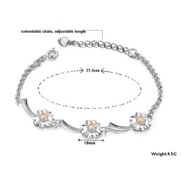 Brățară Din Titan Placată Cu Platină, Durabilă În Utilizare, În Formă De Trifoi Pentru Femei