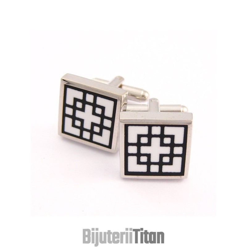 Butoni Pătrați Clasici Din Titan