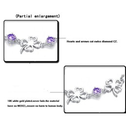 Brățară Din Titan Placată Cu , În Formă De Trifoi, De Calitate Excelentă Pentru Femei