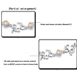 Brățară Din Titan Placată Cu , În Formă De Trifoi, De Calitate Excelentă Pentru Femei