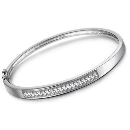 Brățară Din Titan Placată Cu Platină, De Calitate Fiabilă, Pentru Femei, Fără Alergii, Cu Diamant