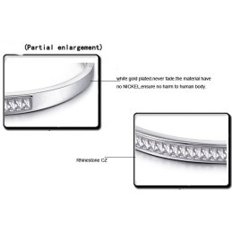 Brățară Din Titan Placată Cu , De Calitate Fiabilă, Pentru Femei, Fără Alergii, Cu Diamant