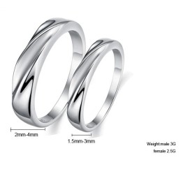 Inel De Titan Placat Cu Platină, Concis, De Înaltă Calitate, Pentru Îndrăgostiți