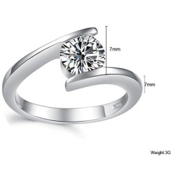 Inel De Titan Placat Cu , Pentru Femei, Cu Performanță Fiabilă Și Stras