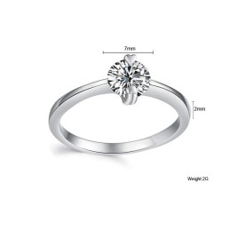Inel De Titan Placat Cu Platină, Calitate Și Cantitate Garantate, Pentru Femei, Cu Stras