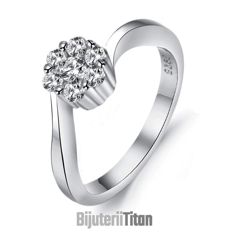 Inel De Titan Placat Cu Platină, Calitate Și Cantitate Garantate, Pentru Femei, Cu Stras