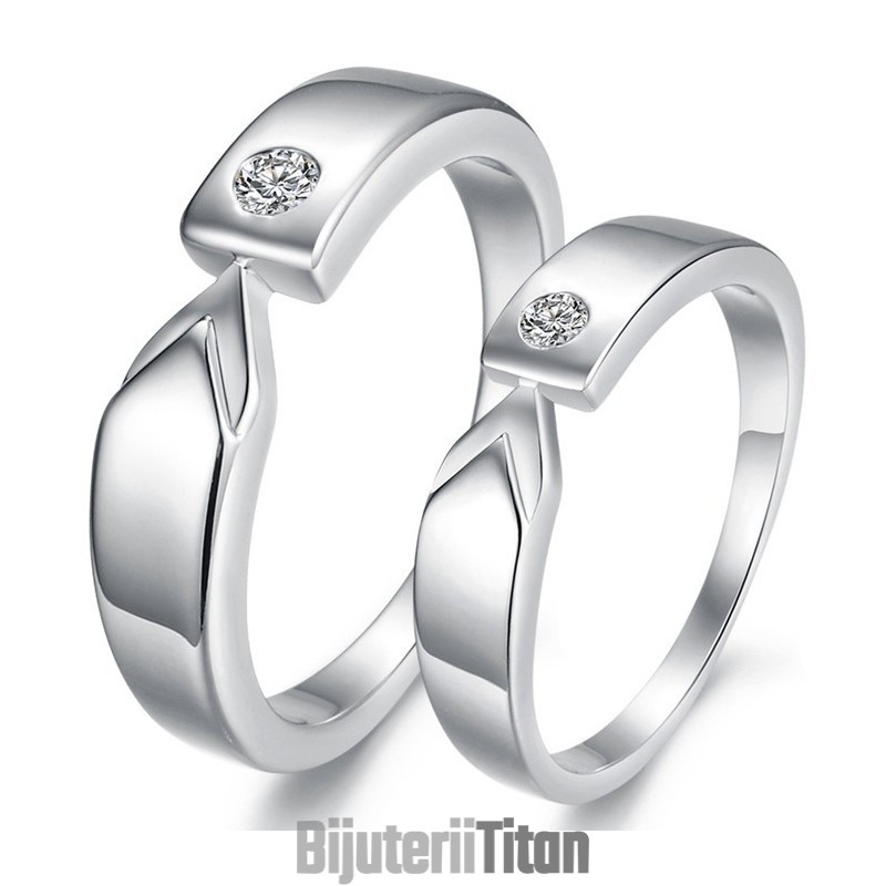 Inel De Titan Placat Cu Platină De Înaltă Calitate Pentru Îndrăgostiți Cu Stras Inel De Titan Placat Cu Platină De Înaltă Calitate Pentru Îndrăgostiți Cu Stras