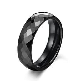 Inel Ceramic Din Tungsten Negru De Calitate Excelentă