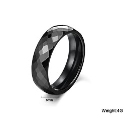 Inel Ceramic Din Tungsten Negru De Calitate Excelentă