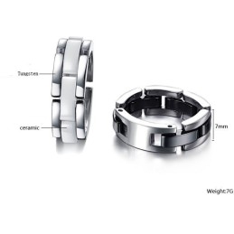 Inel Ceramic Din Tungsten Alb-Negru Cu O Gamă Largă De Varietăți