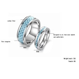 Inel Ceramic Din Tungsten Complet Cu Specificații Pentru Îndrăgostiți