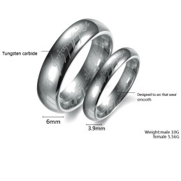 Inel Ceramic Din Argint Și Tungsten, Calitate Și Cantitate Garantate, Pentru Îndrăgostiți