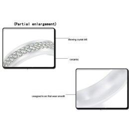 Inelul Ceramic Din Tungsten De Calitate, Regina, Cu Strasuri