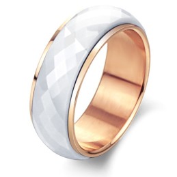 Inel Ceramic Din Tungsten Alb, De Calitate Stabilă