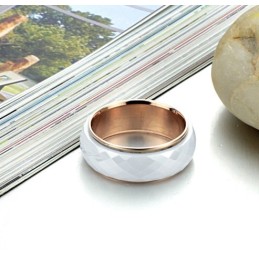 Inel Ceramic Din Tungsten Alb, De Calitate Stabilă