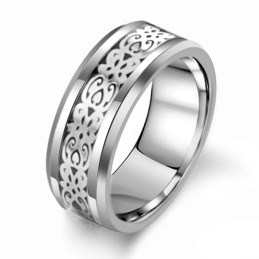 Inelul Ceramic Din Tungsten Alb, Regina Calității Pentru Bărbați