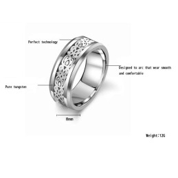 Inelul Ceramic Din Tungsten Alb, Regina Calității Pentru Bărbați