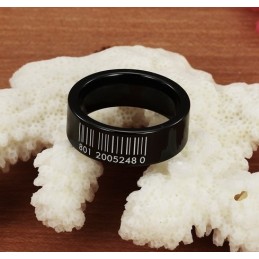 Inel Ceramic Din Tungsten Cu Coduri De Bare Negre, Renumit La Nivel Mondial