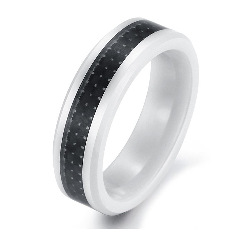 Inel Ceramic Din Tungsten Din Fibră De Carbon Neagră De Calitate Fiabilă Inel Ceramic Din Tungsten Din Fibră De Carbon Neagră De Calitate Fiabilă