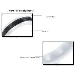 Inel Ceramic Din Tungsten Din Fibră De Carbon Neagră De Calitate Fiabilă