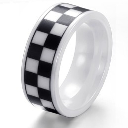 Inel Ceramic Din Tungsten Cu Grilă Masculină De Calitate Excelentă