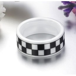 Inel Ceramic Din Tungsten Cu Grilă Masculină De Calitate Excelentă