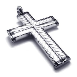 Pandantiv Bărbătesc Din Titan Cross Grain - Free Chian