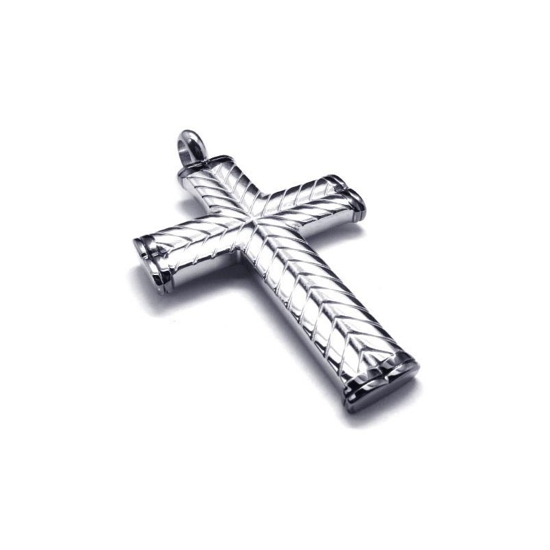 Pandantiv Bărbătesc Din Titan Cross Grain - Free Chian
