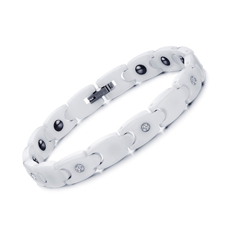 Brățară Ceramică Din Tungsten Alb Cu Stras, Calitate Și Cantitate Garantate Brățară Ceramică Din Tungsten Alb Cu Stras, Calitate Și Cantitate Garantate