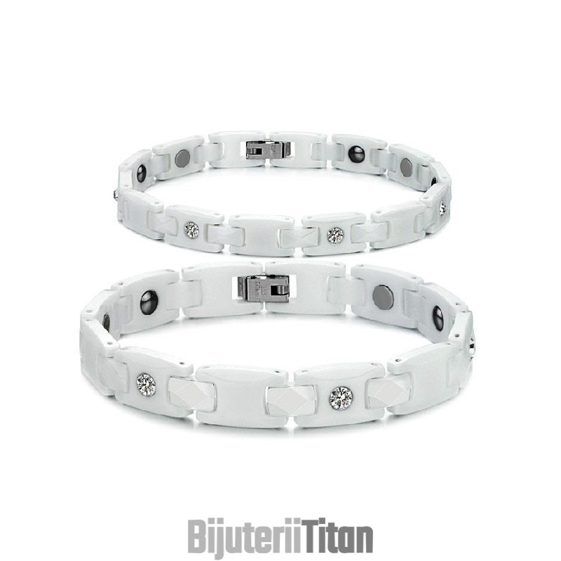 Brățară Ceramică Din Tungsten Alb De Înaltă Calitate Pentru Îndrăgostiți Cu Stras Brățară Ceramică Din Tungsten Alb De Înaltă Calitate Pentru Îndrăgostiți Cu Stras