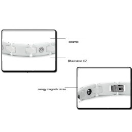 Brățară Ceramică Din Tungsten Alb De Înaltă Calitate Pentru Îndrăgostiți Cu Stras