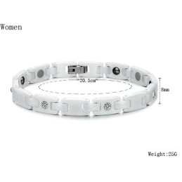 Brățară Ceramică Din Tungsten Alb De Înaltă Calitate Pentru Îndrăgostiți Cu Stras