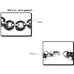 Brățară Ceramică Din Tungsten Negru De Calitate Superioară