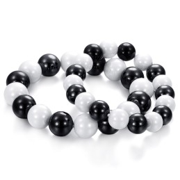 Brățară Ceramică Din Tungsten Alb-Negru De Înaltă Calitate Pentru Îndrăgostiți