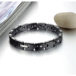 Brățară Ceramică Din Tungsten Negru De Înaltă Calitate Cu Stras