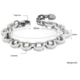 Brățară Ceramică Din Tungsten Alb, Regina Calității Pentru Femei