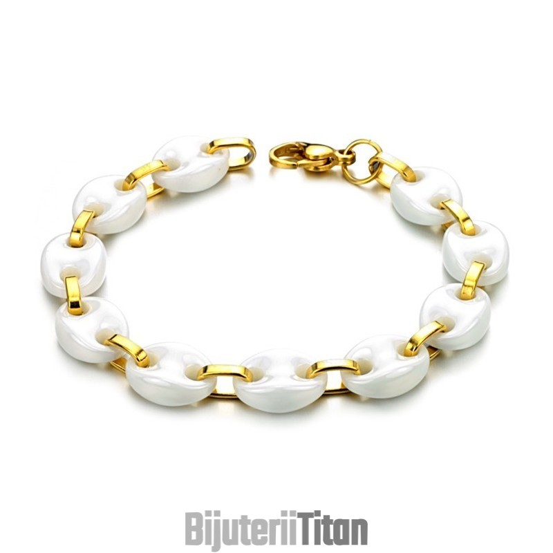 Brățară Ceramică Din Tungsten Alb Pentru Femei, De Calitate Stabilă