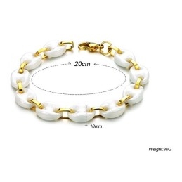 Brățară Ceramică Din Tungsten Alb Pentru Femei, De Calitate Stabilă