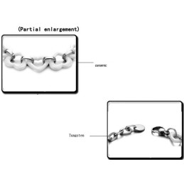 Brățară Ceramică Din Tungsten Cu Inimă De Inimă, Calitate Și Cantitate Garantate