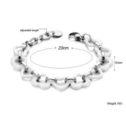 Brățară Ceramică Din Tungsten Cu Inimă De Inimă, Calitate Și Cantitate Garantate