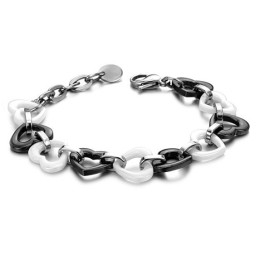Brățară Ceramică Din Tungsten Cu Model Inimă, Completă În Specificații