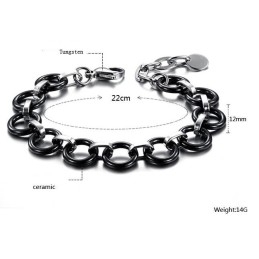 Brățară Ceramică Din Tungsten Negru, De Renume Mondial, Pentru Femei